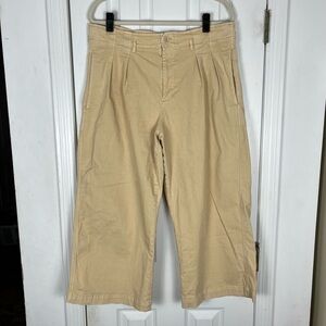 Anthropologie Maeve Remi Wide-Leg Crop Chino Pants